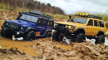 Битва века! ... Traxxas TRX-4M против FMS FCX18 на бездорожье. RC OFFroad 4x4