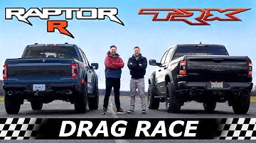 2023 Ford F-150 Raptor R vs Ram TRX // DRAG RACE & OFF-ROAD RACE