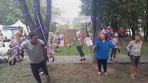 Благотворительные тренировки  ,в парке. Функциональные петли TRX.