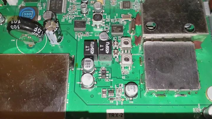 Inside of "The Whistler trx-2" digital scanner