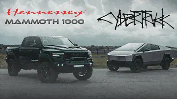 Cybertruck vs. 1000HP TRX Drag Race // Which is Faster, ICE or EV?