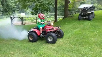 First ride on 1986 Honda trx 125 ATV