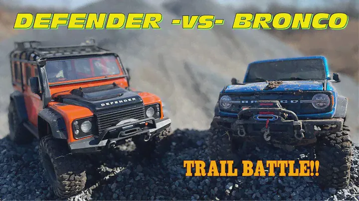 Traxxas TRX-4 2021 Bronco vs Defender Orange Adventure Edition - Trail Battle - Climb and Crawl